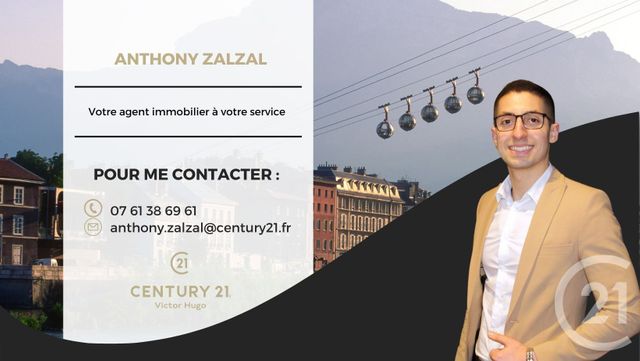 Appartement F3 à vendre - 3 pièces - 49.0 m2 - GRENOBLE - 38 - RHONE-ALPES - Century 21 Victor Hugo