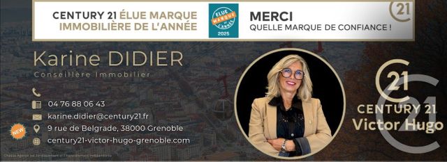 Appartement Studio à vendre - 1 pièce - 16.0 m2 - GRENOBLE - 38 - RHONE-ALPES - Century 21 Victor Hugo