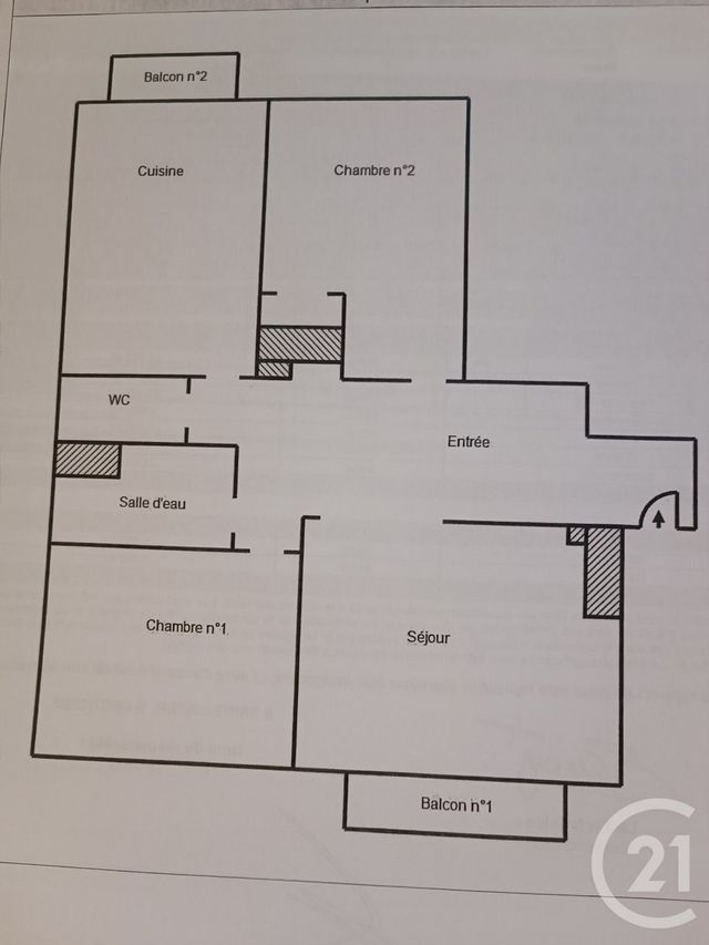 Appartement T3 à louer - 3 pièces - 75.88 m2 - GRENOBLE - 38 - RHONE-ALPES - Century 21 Victor Hugo