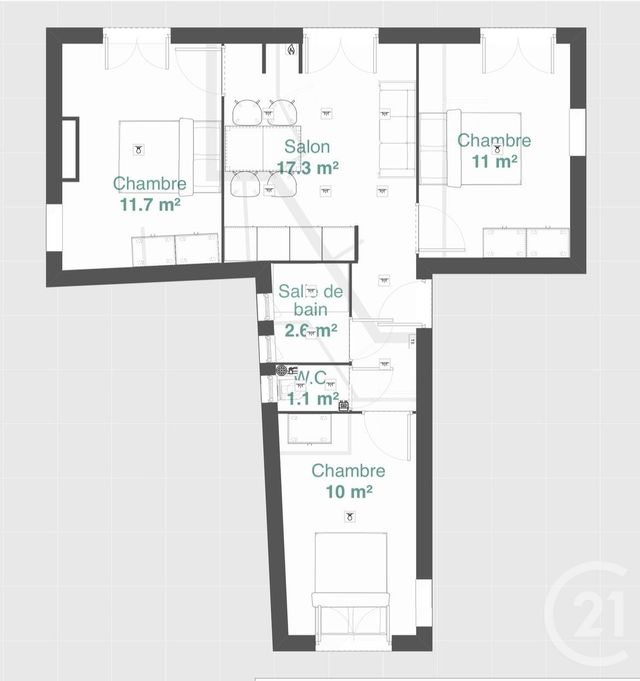 Appartement T4 à louer GRENOBLE