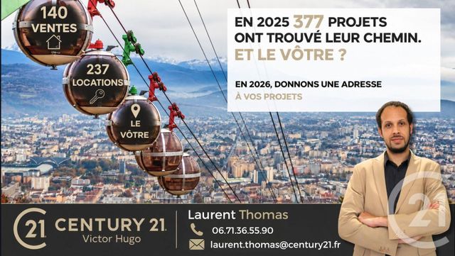 Appartement T3 à vendre - 3 pièces - 74.0 m2 - GRENOBLE - 38 - RHONE-ALPES - Century 21 Victor Hugo