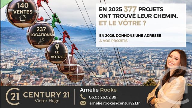 Appartement T4 à vendre - 5 pièces - 75.59 m2 - GRENOBLE - 38 - RHONE-ALPES - Century 21 Victor Hugo