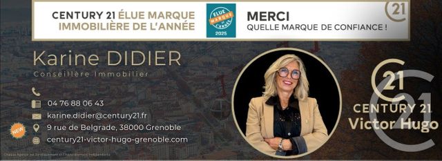 Appartement à vendre - 4 pièces - 82.26 m2 - GRENOBLE - 38 - RHONE-ALPES - Century 21 Victor Hugo