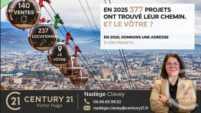 Appartement T4 à vendre - 4 pièces - 78.0 m2 - GRENOBLE - 38 - RHONE-ALPES - Century 21 Victor Hugo