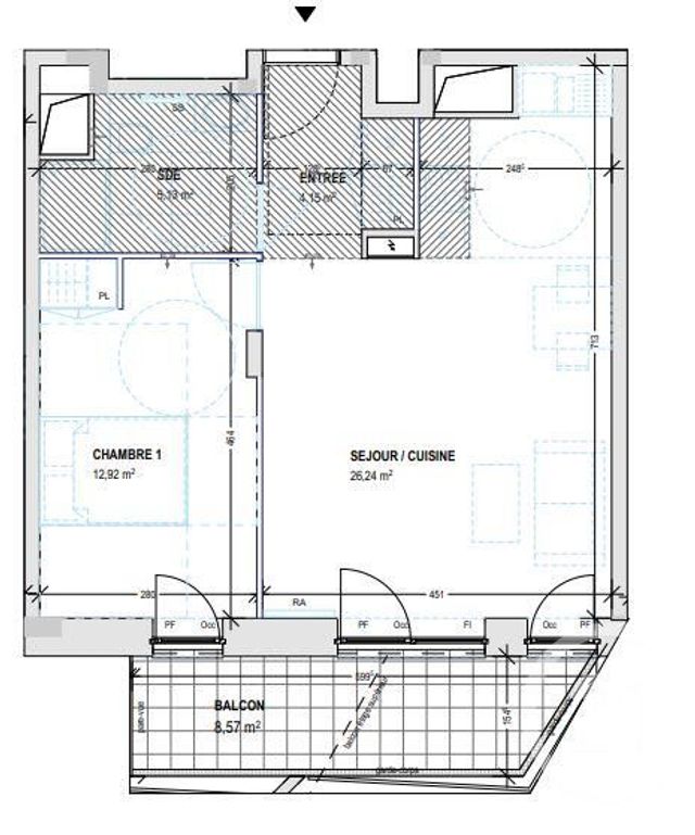 Appartement T2 à louer - 2 pièces - 48.44 m2 - GRENOBLE - 38 - RHONE-ALPES - Century 21 Victor Hugo