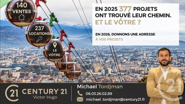 Appartement Duplex à vendre - 4 pièces - 61.59 m2 - GRENOBLE - 38 - RHONE-ALPES - Century 21 Victor Hugo
