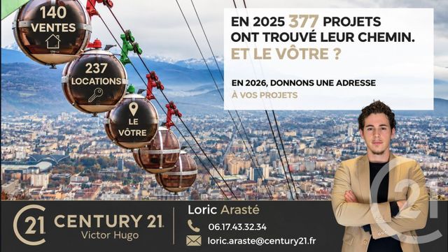 Appartement T4 à vendre - 4 pièces - 68.44 m2 - SEYSSINS - 38 - RHONE-ALPES - Century 21 Victor Hugo